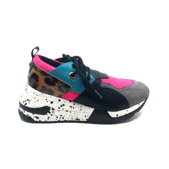 Queen Accessories - Γυναικείο Sneakers suede F8956 Πολύχρωμο