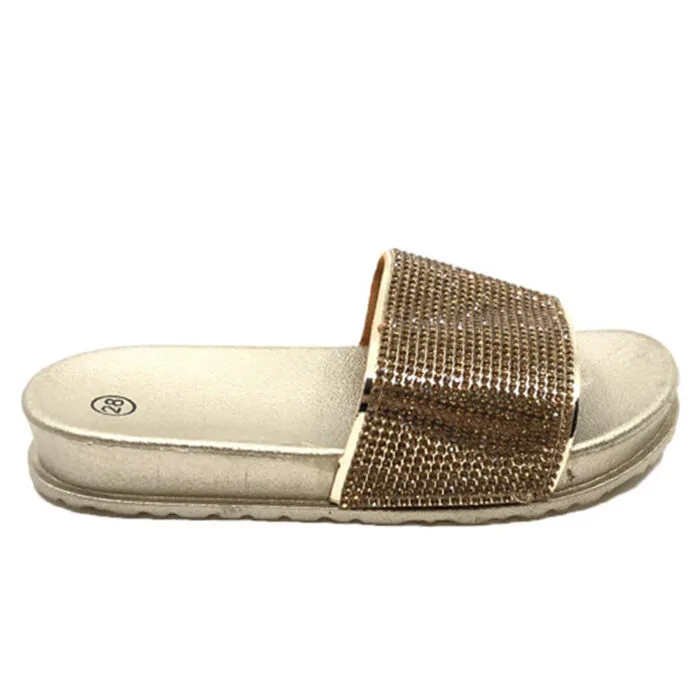 Queen Accessories - Slide παιδικό G3619 Χρυσό